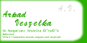 arpad veszelka business card